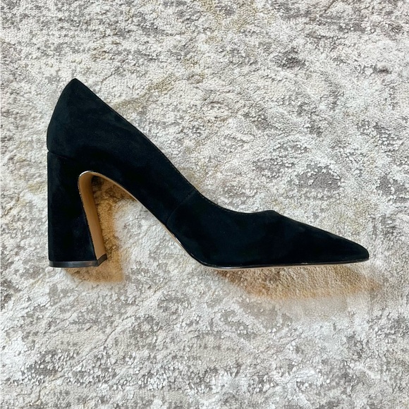 Vince Camuto Black Suede Block Heel Pumps – Size 10M / EU 41.5 - Picture 5 of 13